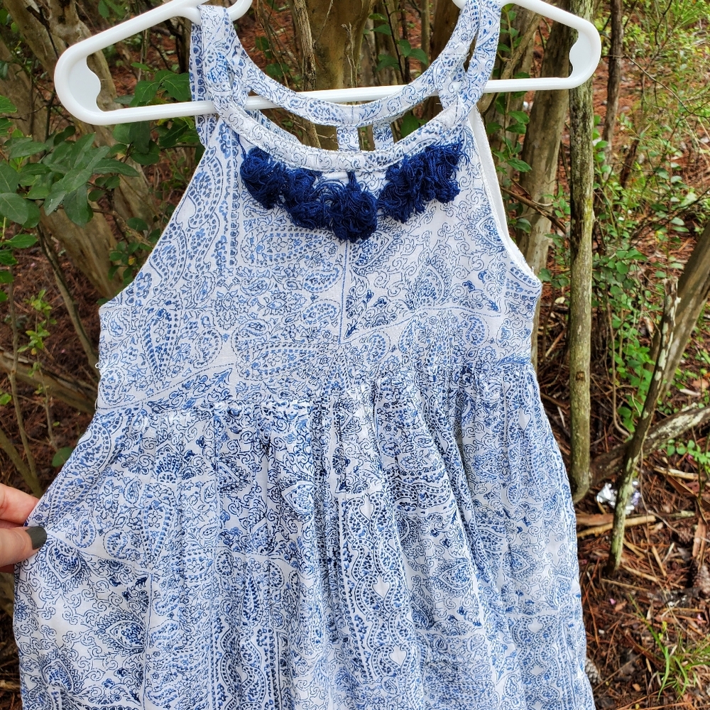 Flowy Blue Paisley Dress 4T